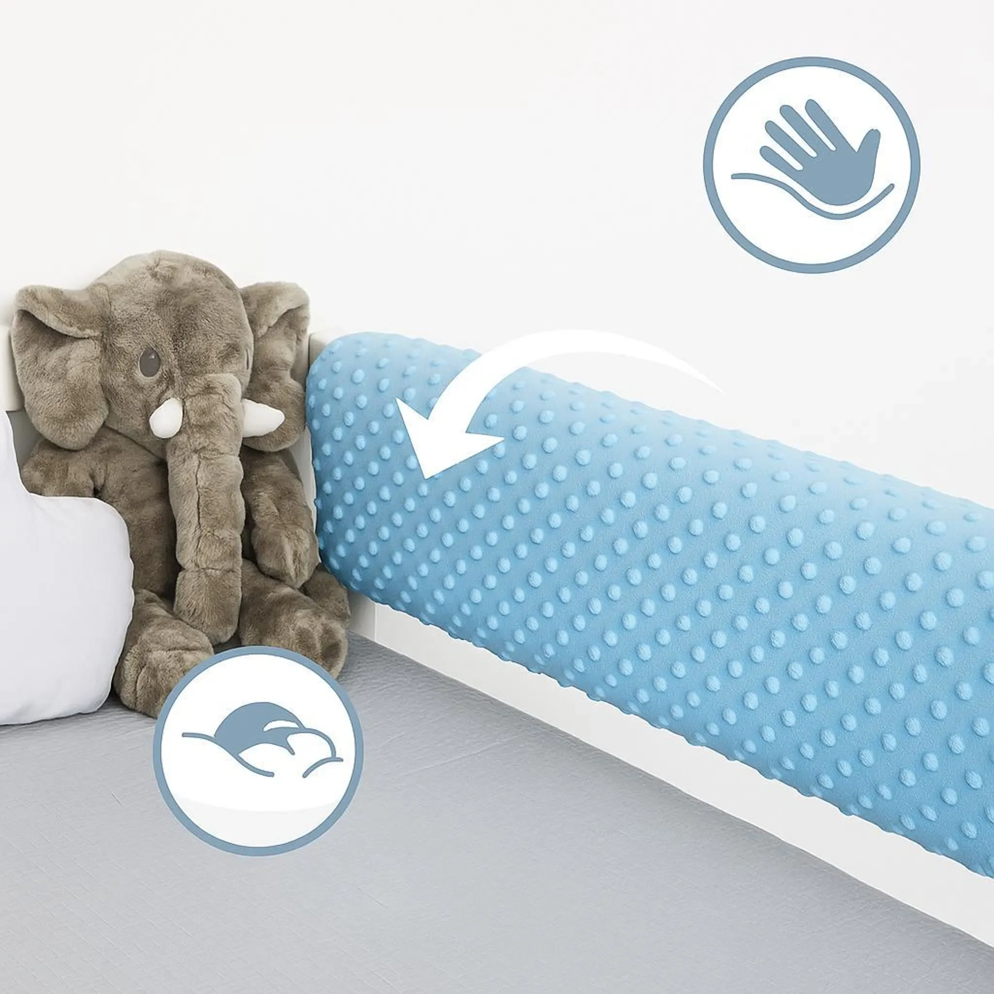 Bettkantenschutz 70 cm – Weiche Bettumrandung und Rausfallschutz